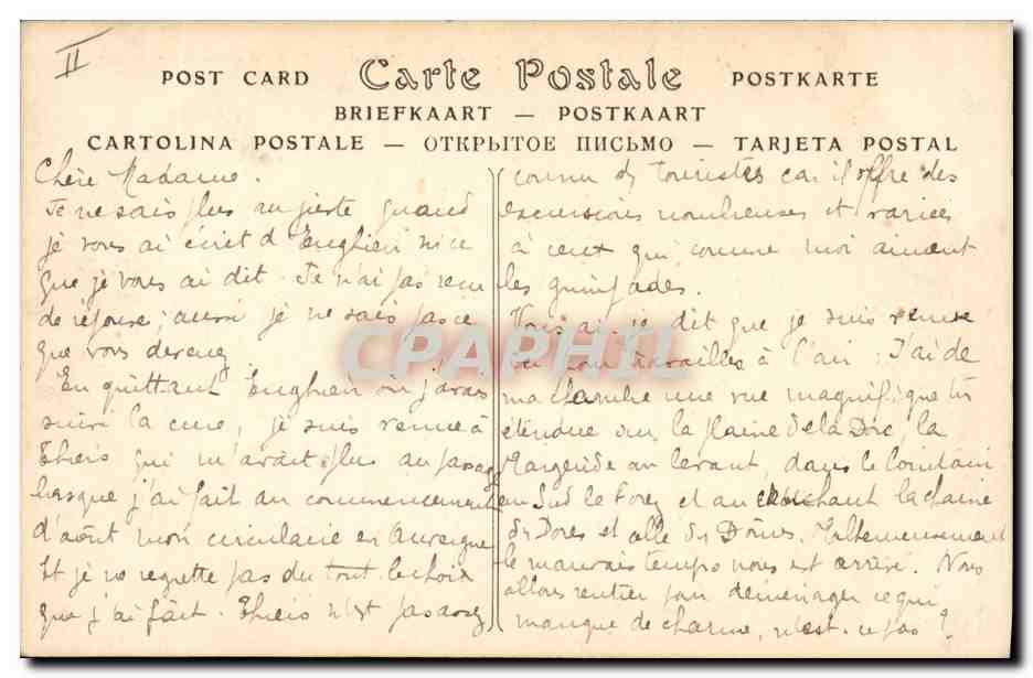 CPA Environs de Thiers Le barrage de la Vallee de la Miodex Electricite  — Verso