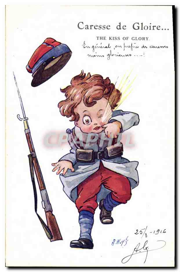 Enfant soldat — 'Caresse de Gloire' — Paris Color, N° 90