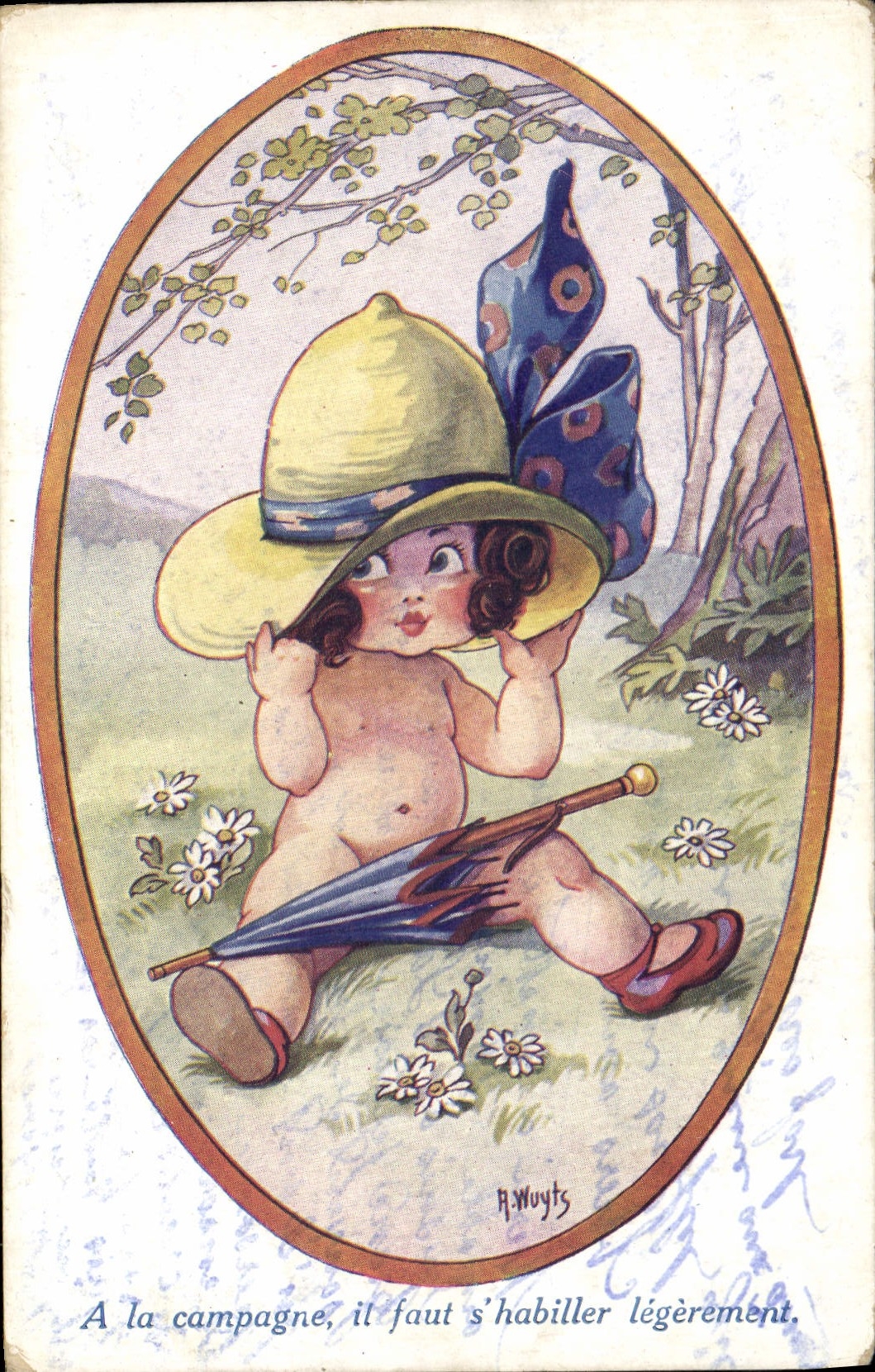 CPA Fantaisie Illustrateur Enfant A la campagne il faut s'habiller legerement 
