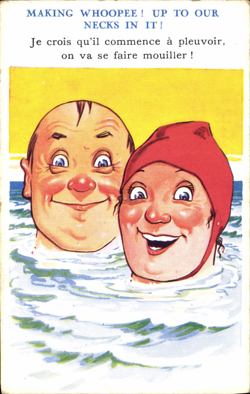 CPA Fantaisie Illustrateur Enfants Je crois qu'il commence a pleuvoir on va se faire mouiller