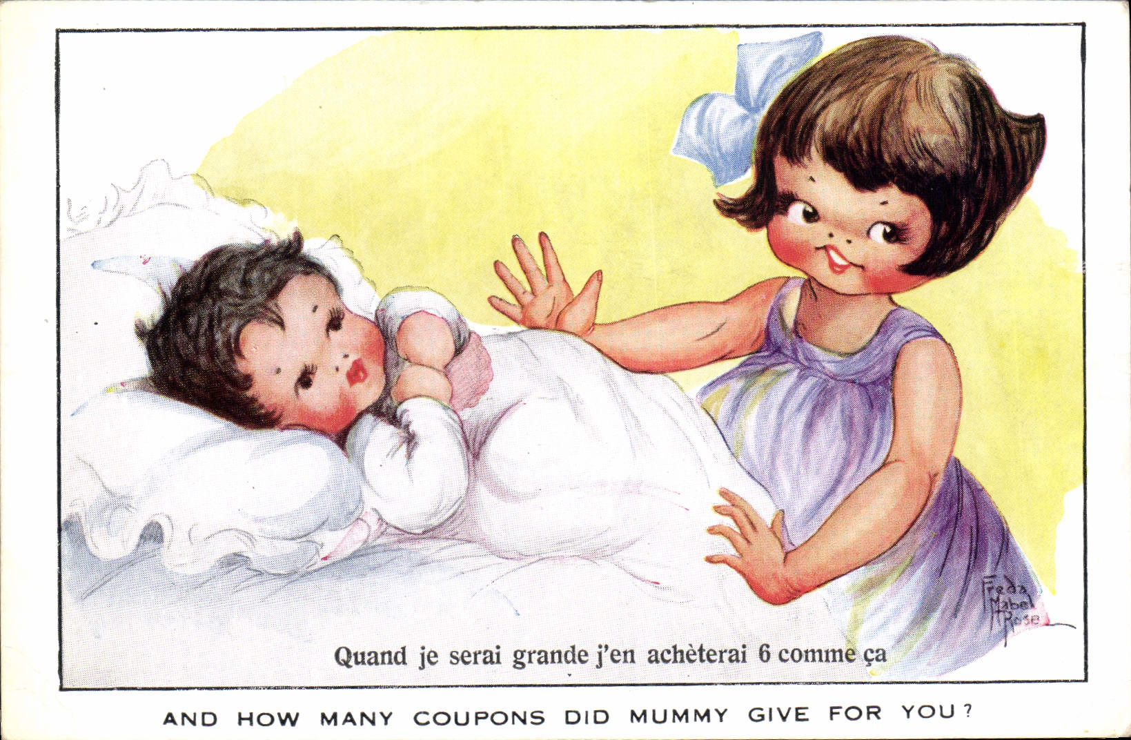 CPA Fantaisie Illustrateur Enfants Quand je serai grande j'en acheterai 6 comme ca