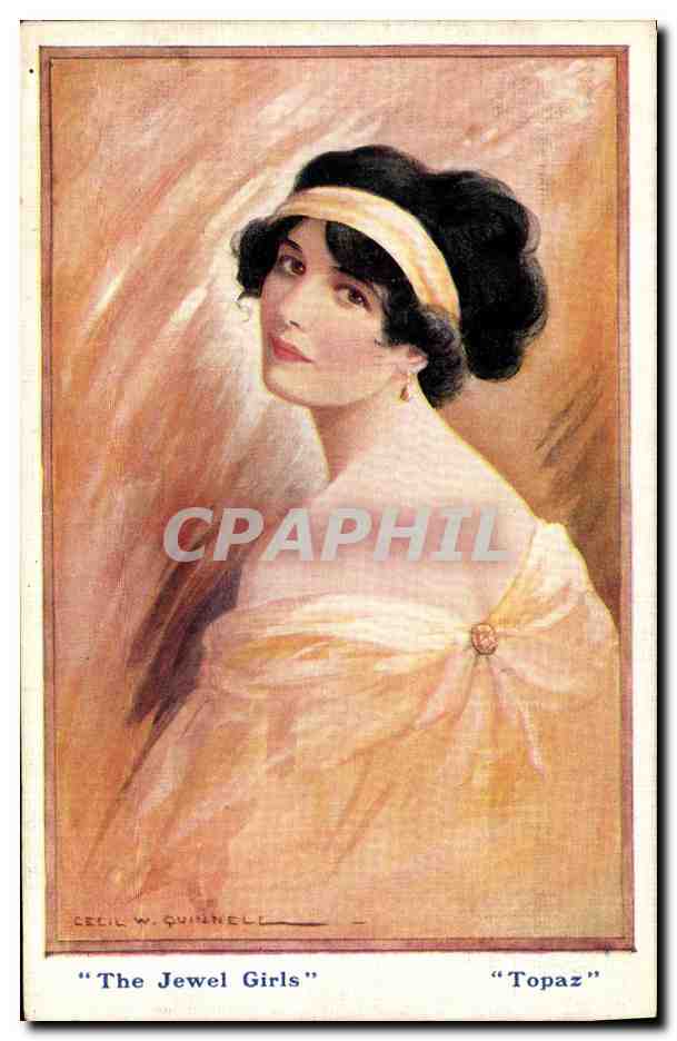 CPA Fantaisie Illustrateur Femme the jewel girls Topaz 