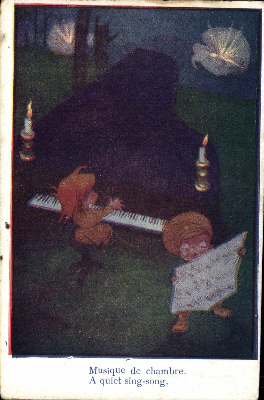 CPA Fantaisie Illustrateur Enfants Musique de chambre Piano