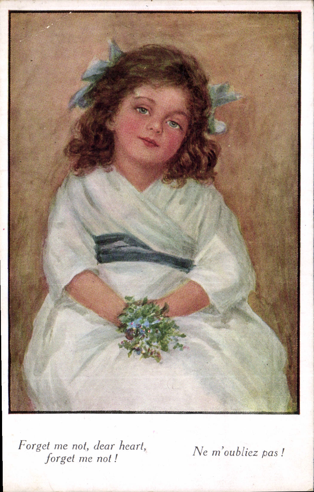 CPA Fantaisie Illustrateur Enfant Ne m'oubliez pas ! 
