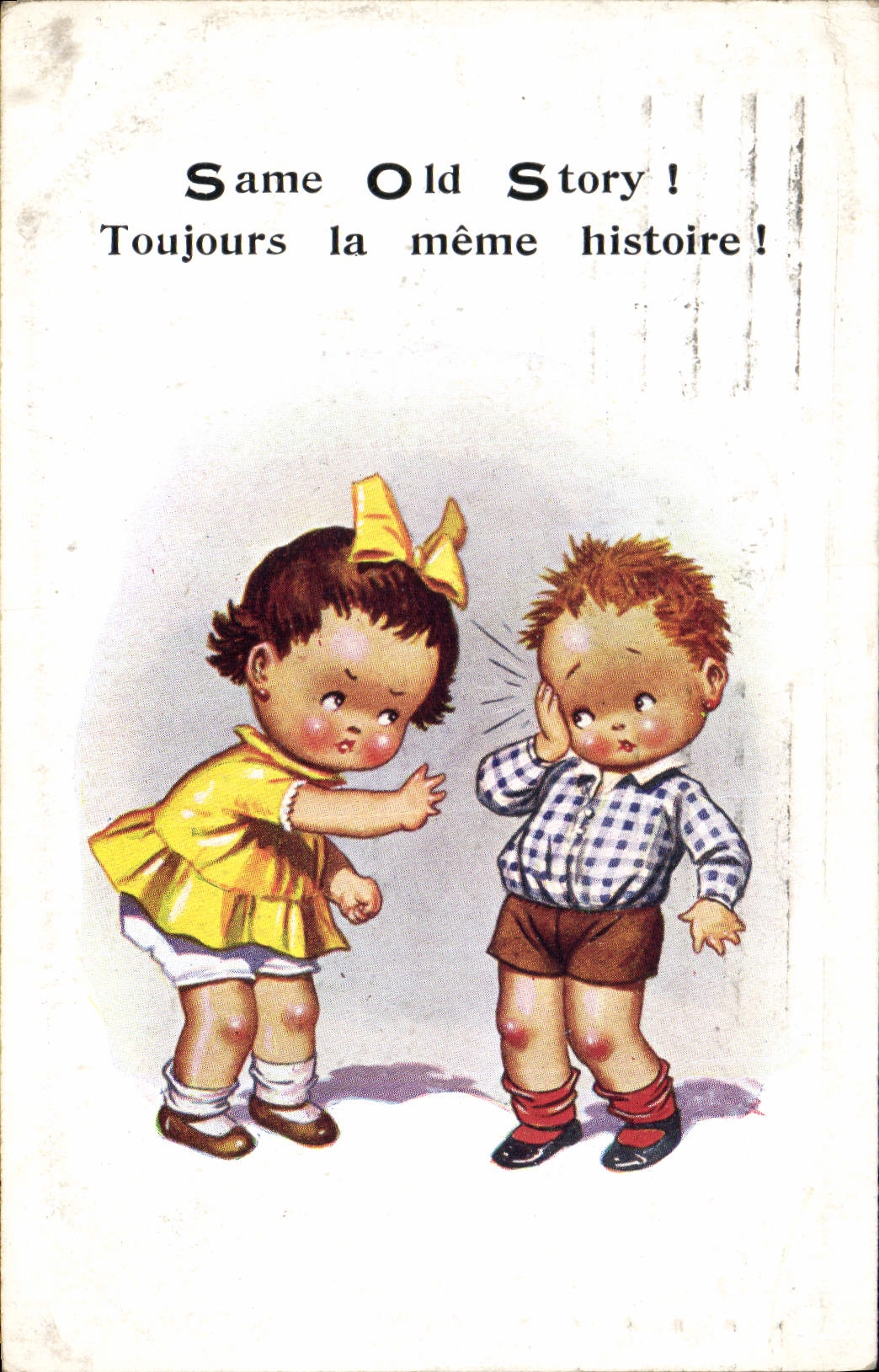 CPA Fantaisie Illustrateur Enfants Toujours la meme histoire 