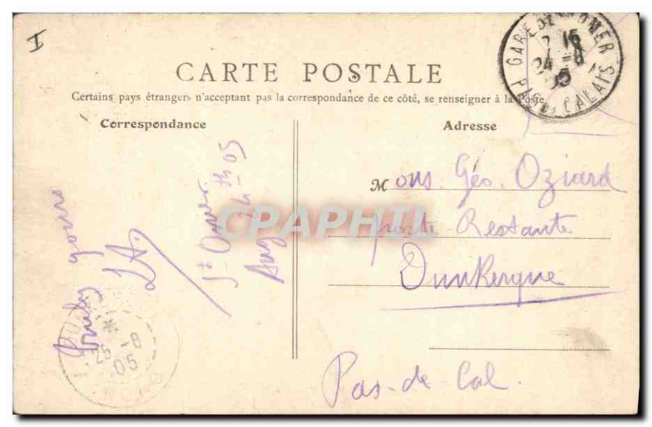 CPA Saint Omer Basilique Notre Dame Tombeau de Mgr de Croy  — Rückseite