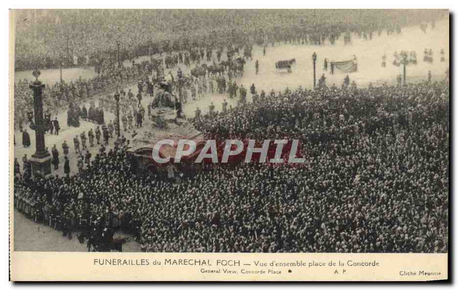 Funérailles du Maréchal Foch — Vue d'ensemble place de la Concorde — Cliché Meurisse