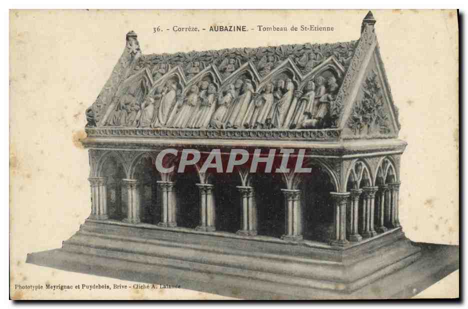 CPA Aubazine Tombeau de St Etienne 