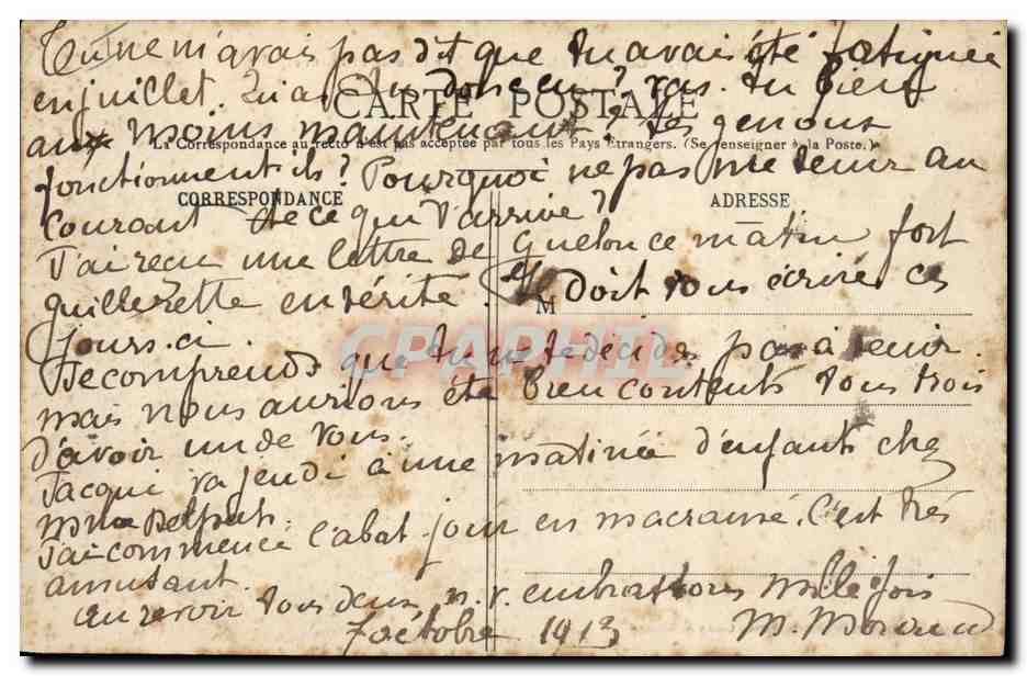 CPA Aubazine Tombeau de St Etienne  — Rückseite