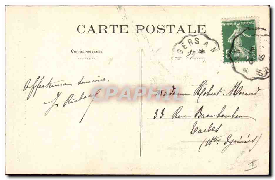 CPA St Florent le Vieil Tombeau de Jacques Cathelineau Generalissime des Armees Vendeennes  — Rückseite