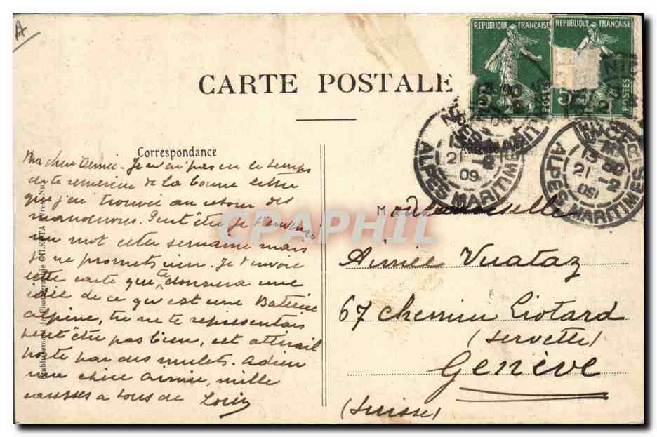 CPA Militaria Chasseurs Alpins Revue Croix Rouge — Rückseite