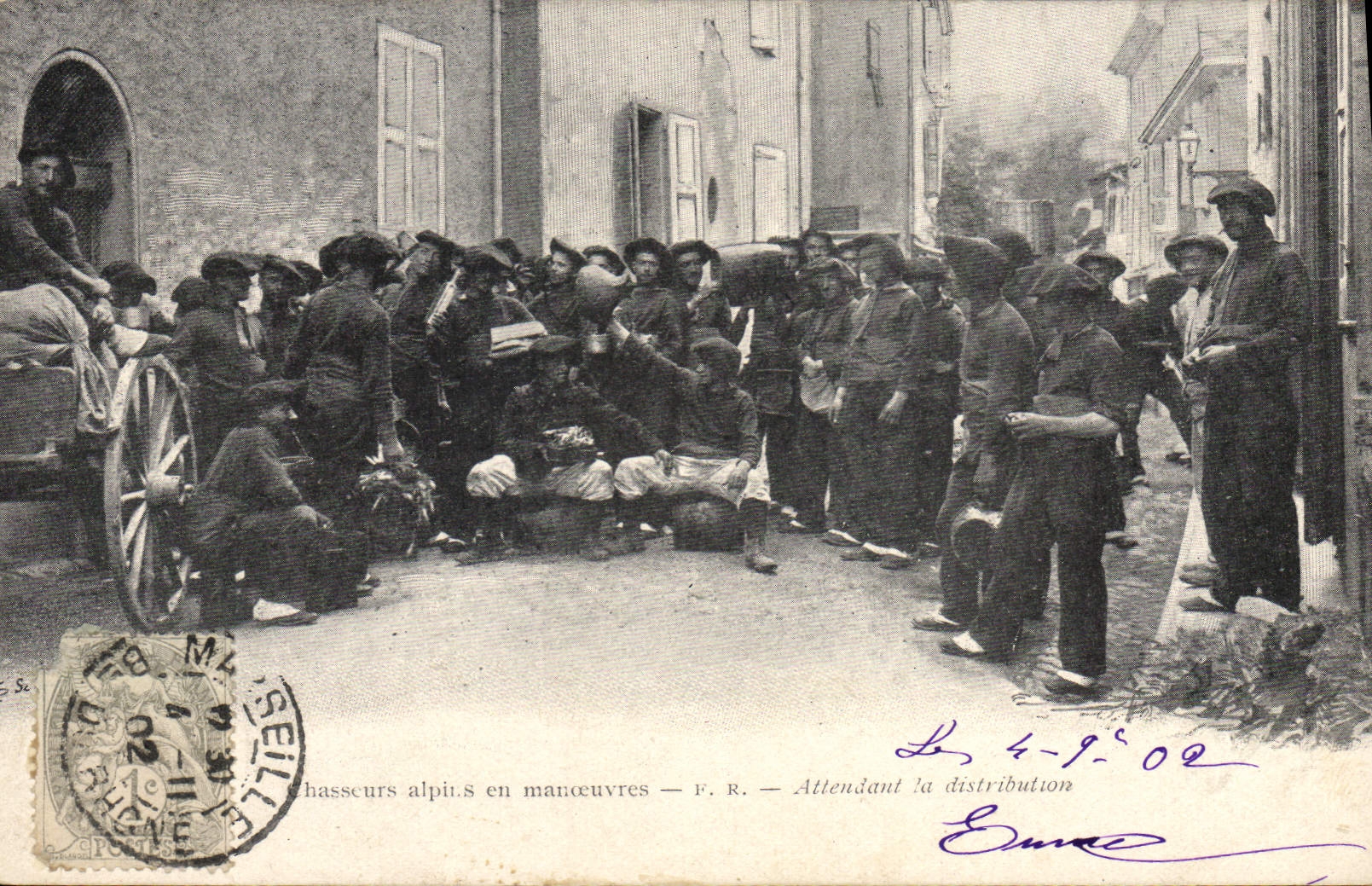 Alpinos en maniobra — F. R. — Esperando la distribución — Editor: F. R. — N° de serie: 69