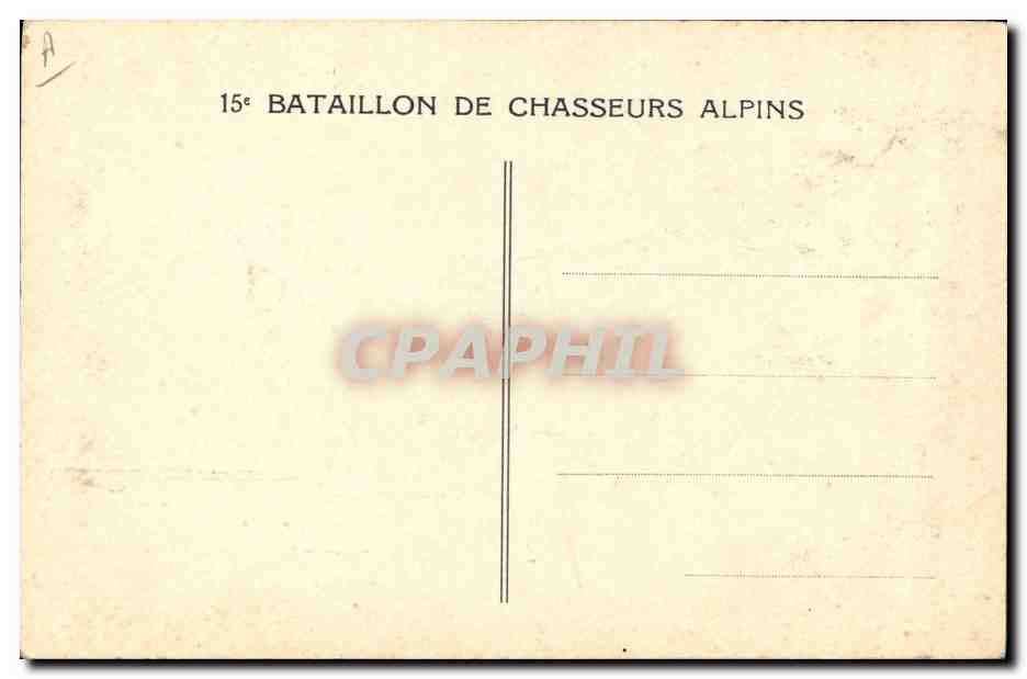 Soldat de l'15e Bataillon de Chasseurs Alpins — E. Giffard, 1915 — Verso