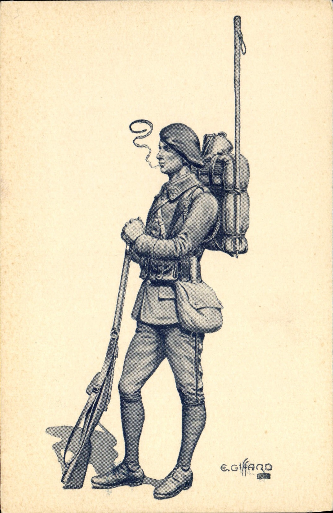 Soldat de l'15e Bataillon de Chasseurs Alpins — E. Giffard, n° 27
