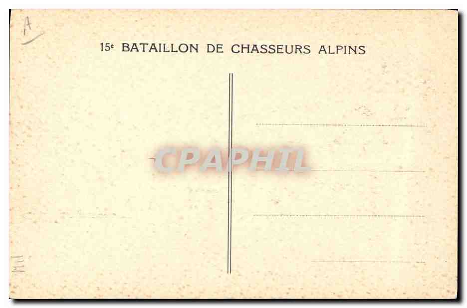 Soldat de l'15e Bataillon de Chasseurs Alpins — E. Giffard, n° 27 — Verso