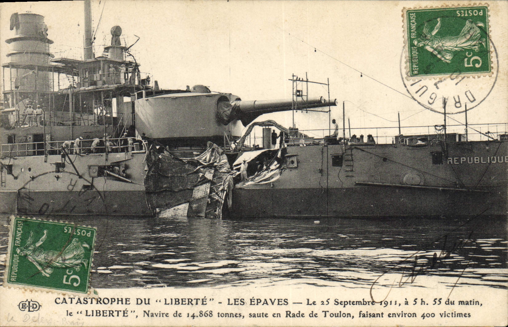 Catastrophe du "Liberté" — Les épaves — Éditeur E.P.D. n° 331504