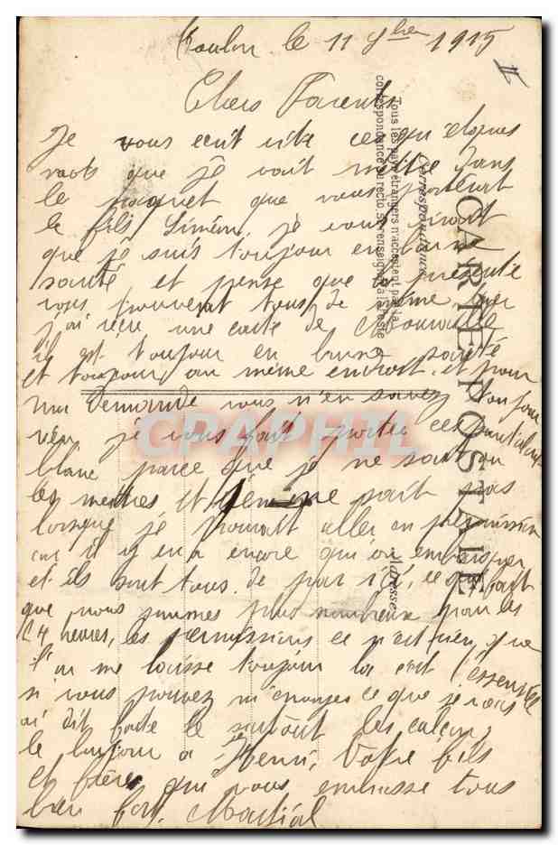 CPA Bateau Liberte Cuirasse d'escadre — Verso