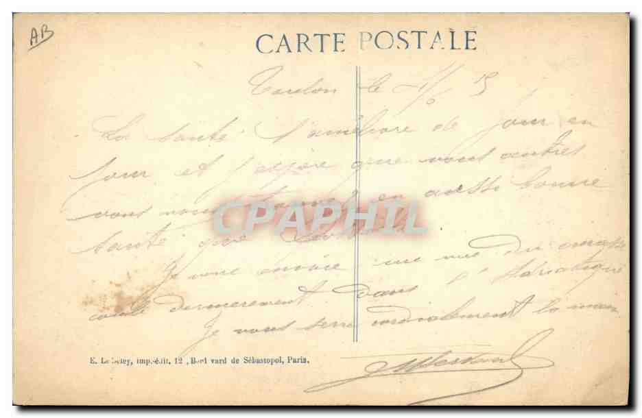 Le "LÉON-GAMBETTA" coulé — croiseur cuirassé français — E. Le Sèye, imp.-Édit. 12, Boulevard de Sébastopol, Paris — Reverso