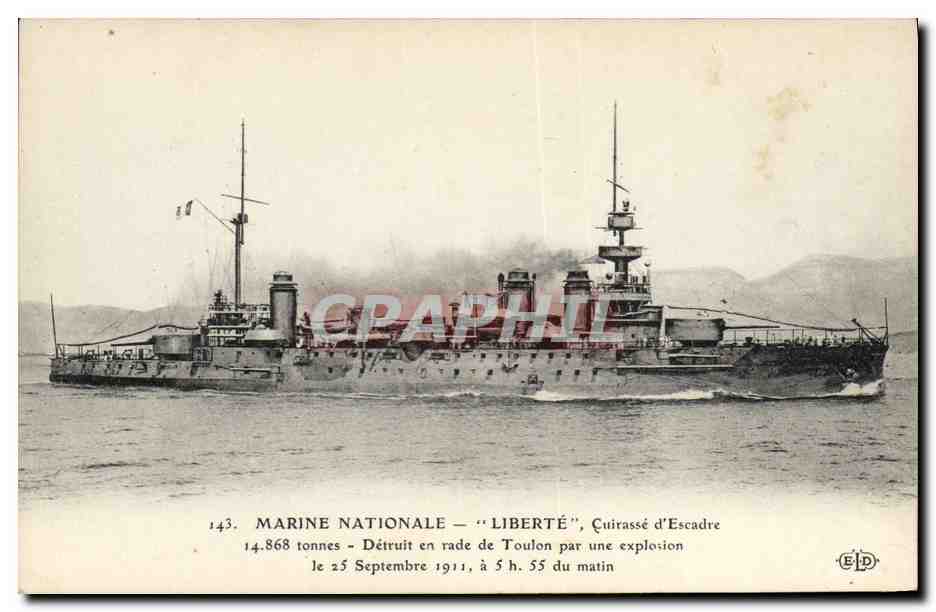 CPA Bateau Liberte Cuirasse d'escadre