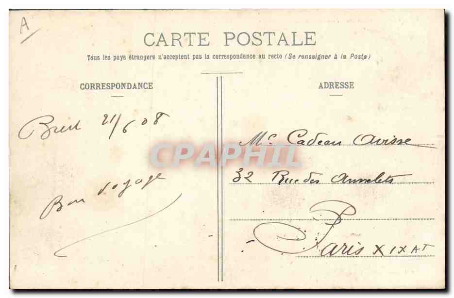 Le Croiseur cuirassé Léon-Gamhetia — Port-Louis — Collection H. Laurent — Reverso