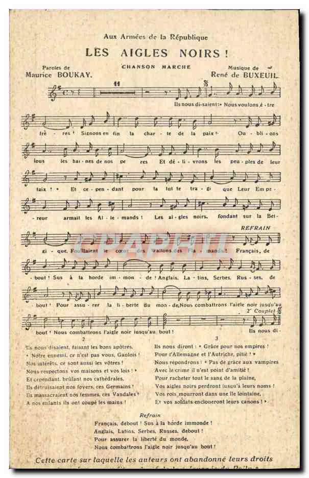 Les Aigles Noirs ! — Chanson Marche — Journées du Pailu 1915