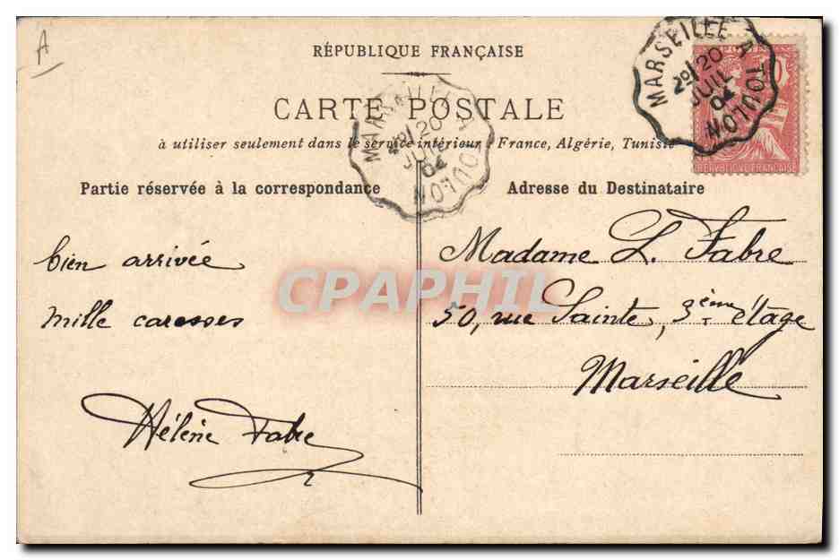CPA La Chatelaine Alfred Margis — Verso