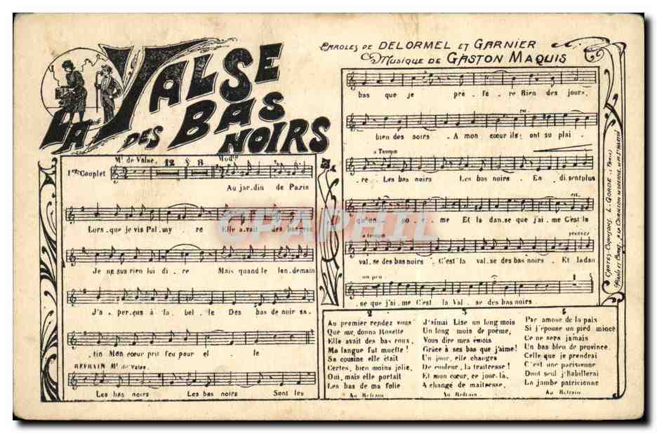 La Valse des Bas Noirs — Chansons de Delormel et Garnier, Musique de Gaston Maquis