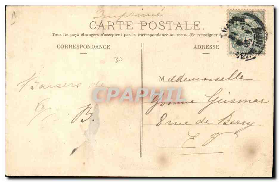 CPA La cantiniere — Verso