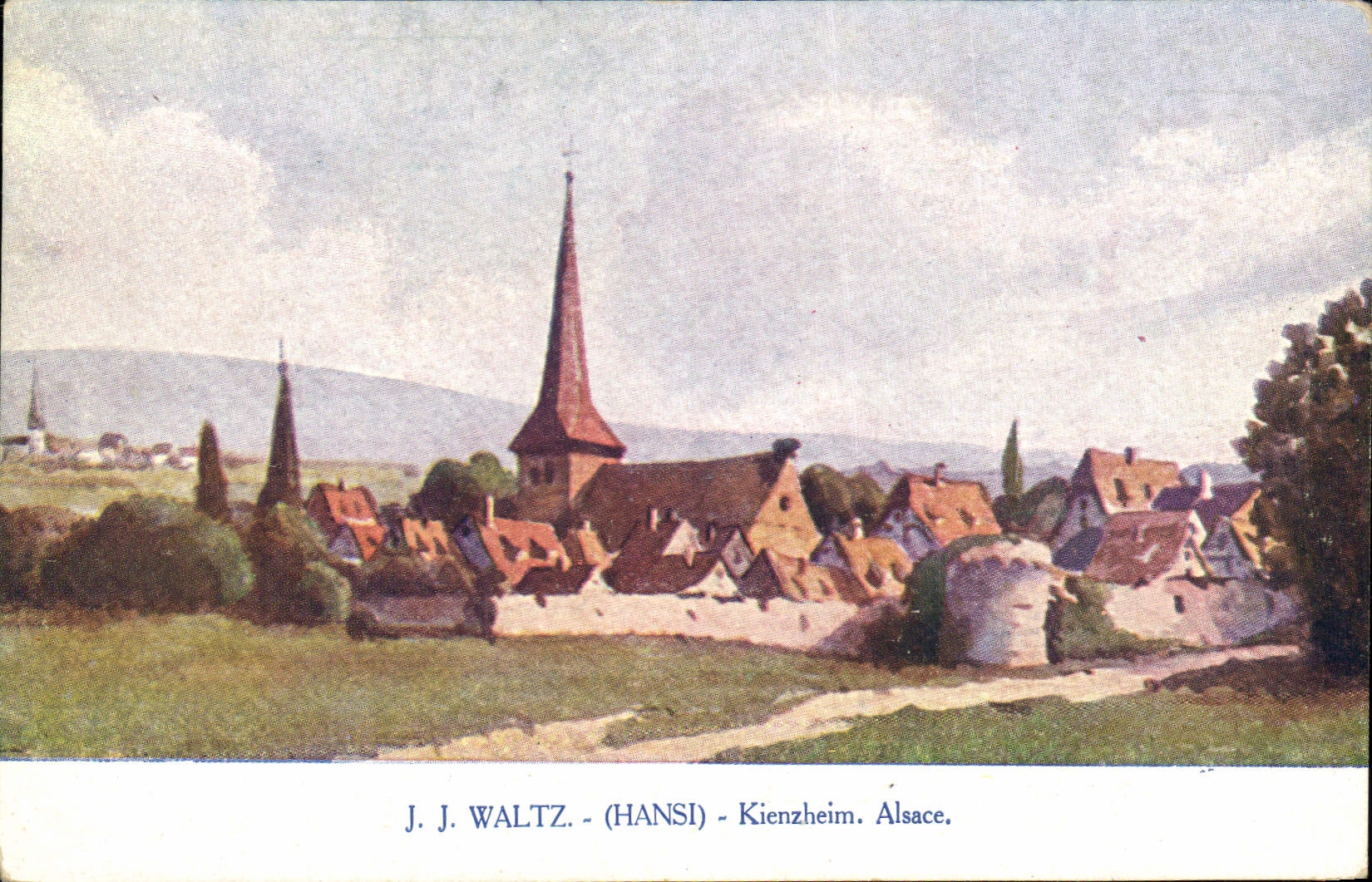 CPA Folklore Alsace Hansi Kiensheim TOP