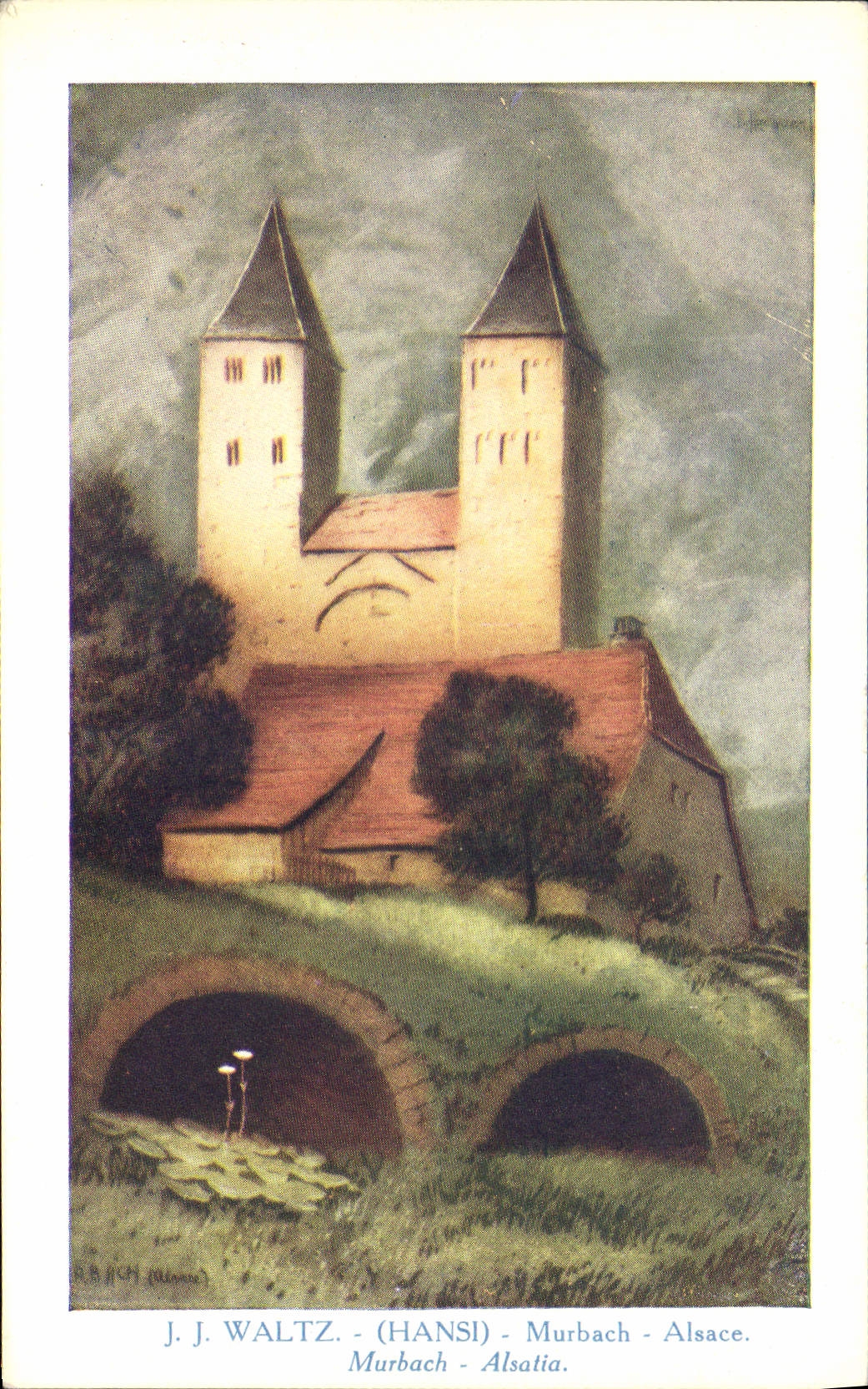 CPA Folklore Alsace Hansi Murbach TOP