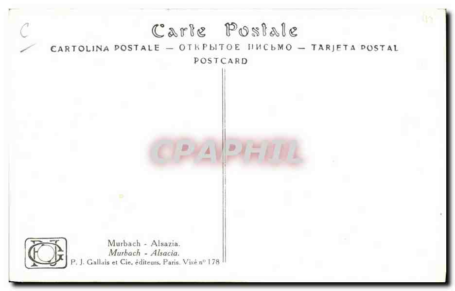 CPA Folklore Alsace Hansi Murbach TOP — Rückseite