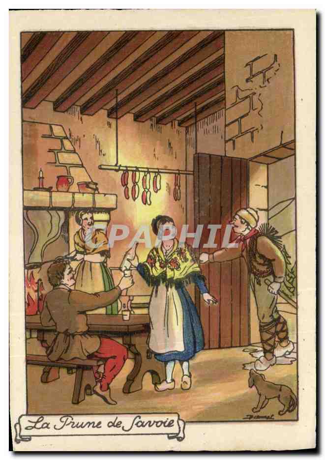 CPA Folklore La prune de Savoie 