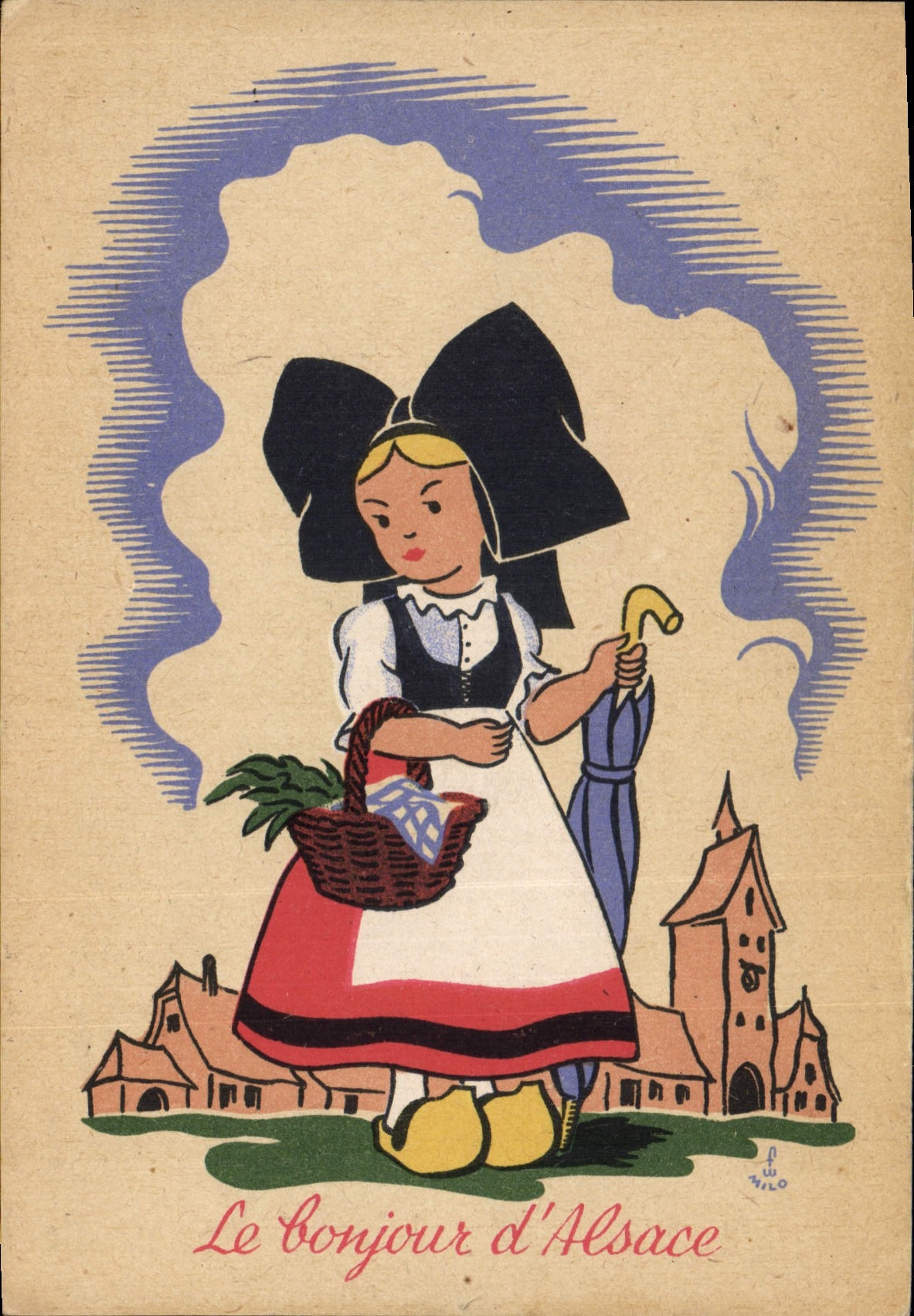 CPA Folklore Alsace 