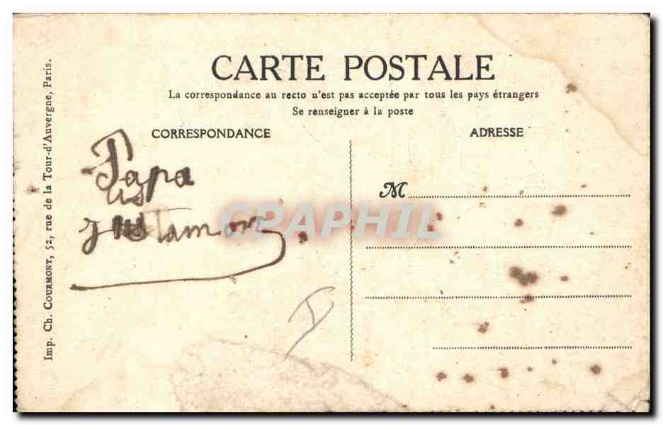 CPA Folklore Alsace La lecon des Francais — Rückseite