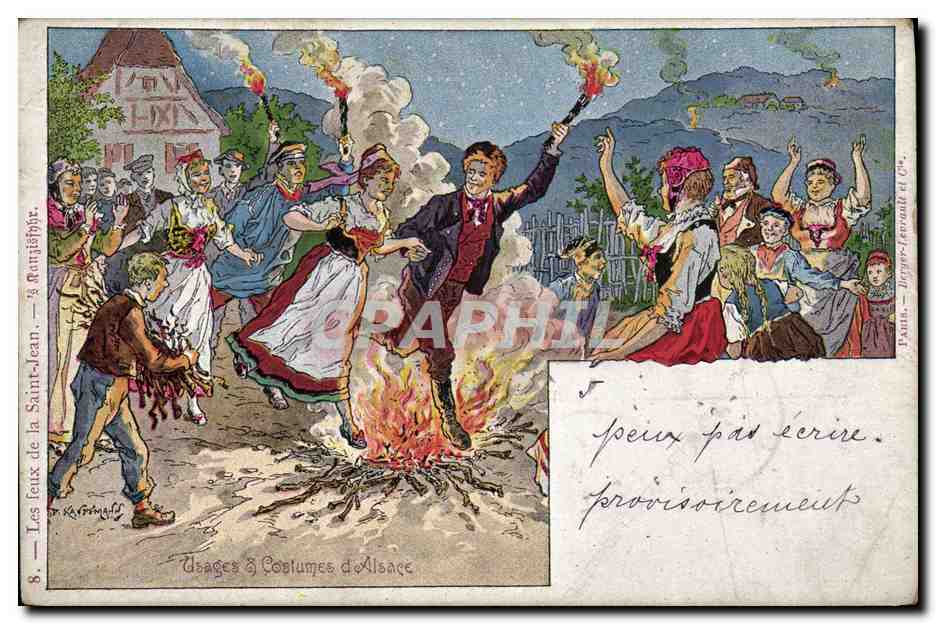CPA Folklore Alsace Usages et costumes d'Alsace 