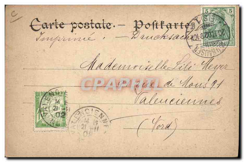 CPA Folklore Alsace Usages et costumes d'Alsace  — Verso