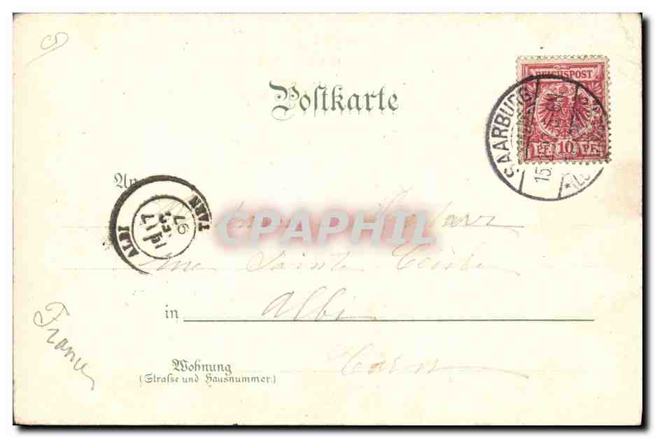 CPA Folklore Alsace Gruss aus Elsass Lothringen TOP — Verso