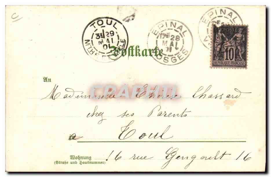 CPA Folklore Lothringen TOP  — Verso