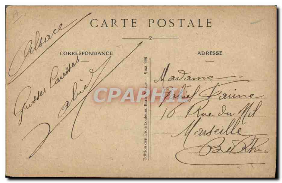 CPA Folklore Alsace  — Verso