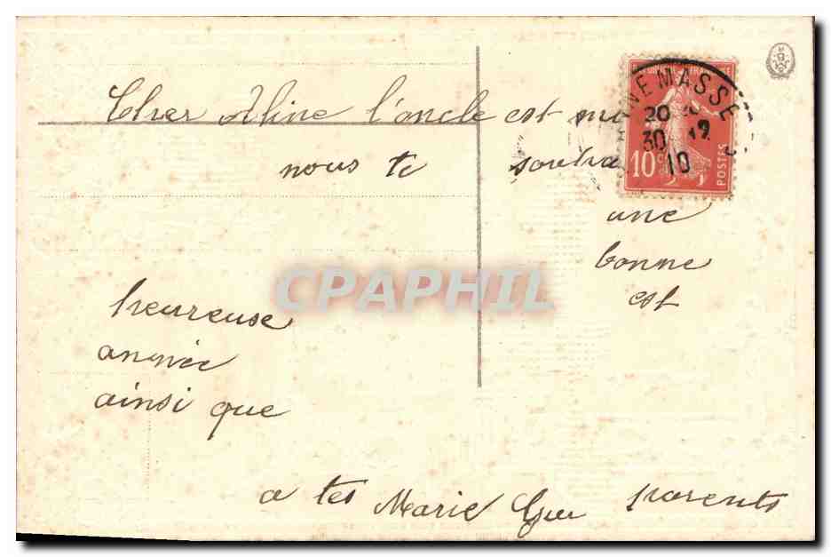 CPA Fantaisie Fleurs  — Verso