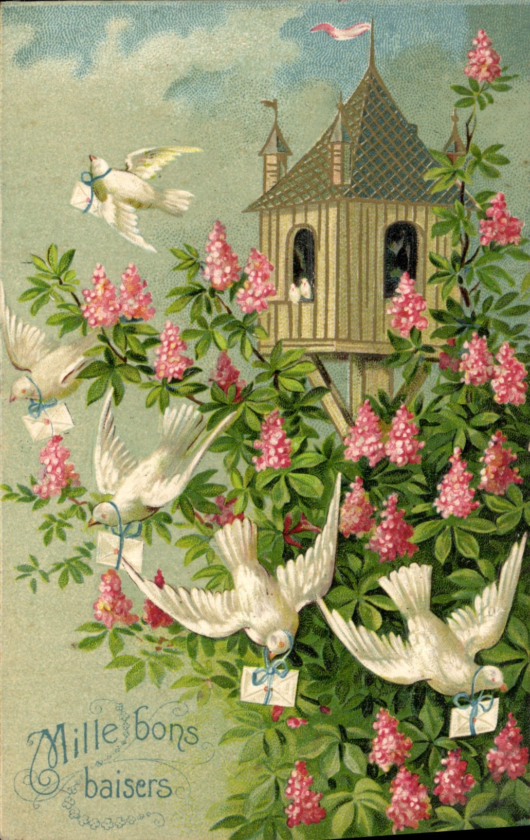 CPA Fantaisie Fleurs Colombes