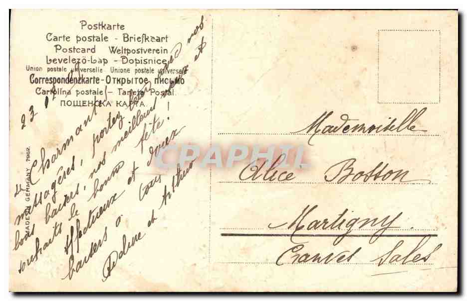CPA Fantaisie Fleurs Colombes — Verso