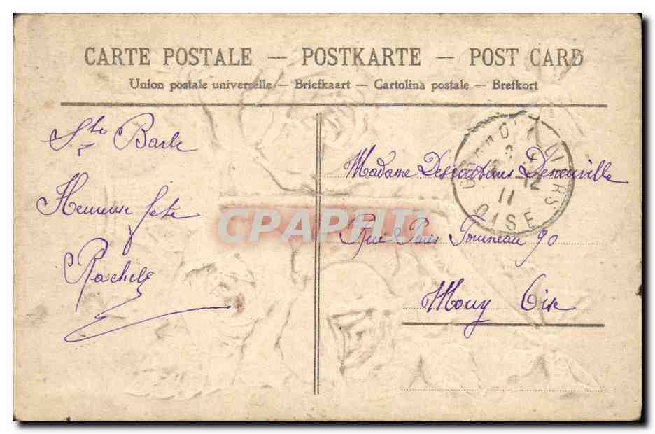CPA Fantaisie Fleurs  — Rückseite