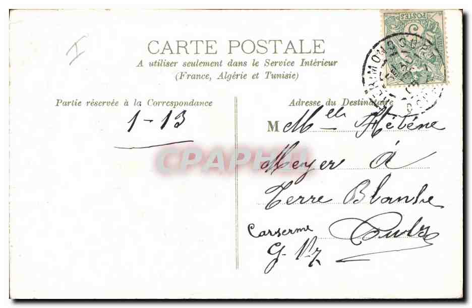 CPA Fantaisie Fleurs  — Rückseite