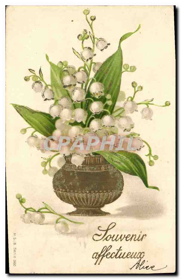 CPA Fantaisie Fleurs Muguet