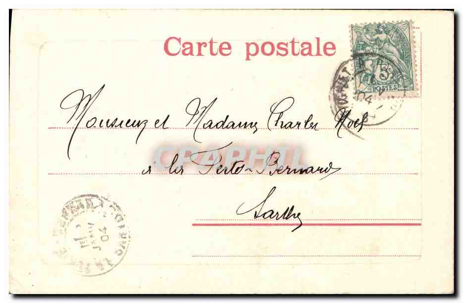 Carte de vœux avec violettes — éditeur non visible — n° de série non visible — Rückseite