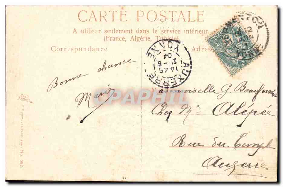 CPA Fantaisie Fleurs Muguet — Verso