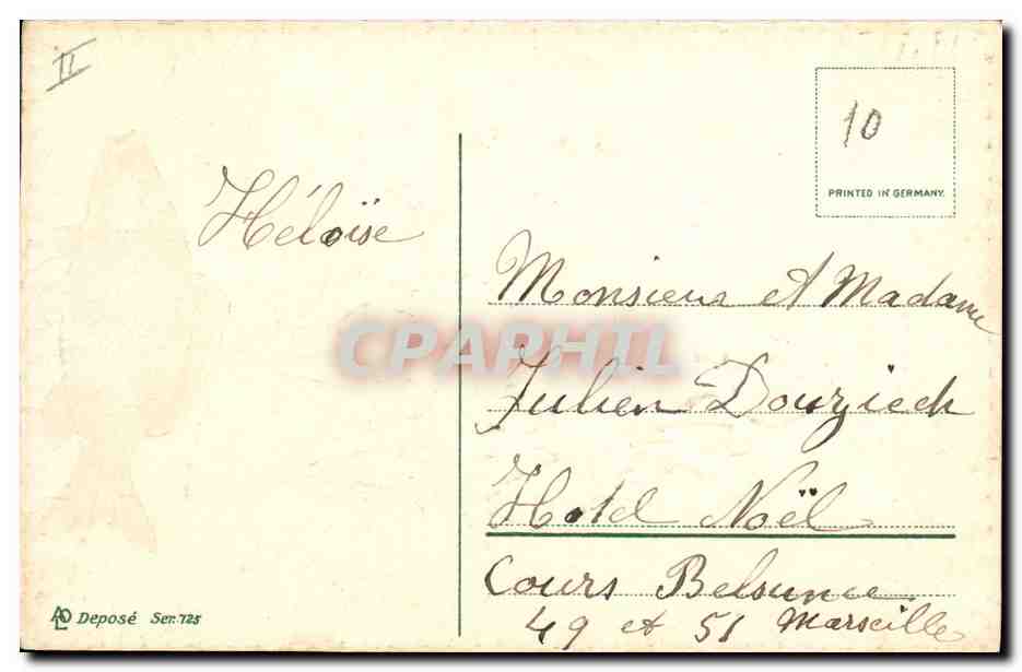 CPA Fantaisie Fleurs Poisson 1er Avril — Rückseite