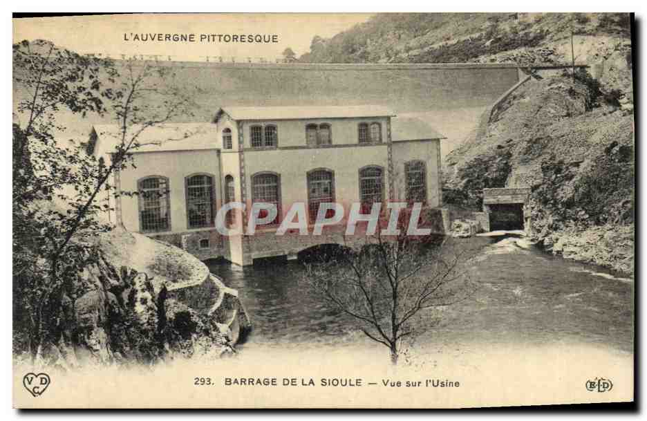 Barrage de la Sioule — Vue sur l'Usine — L'Auvergne Pittoresque, n°293