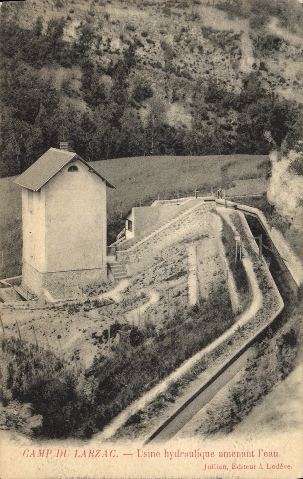 Camp du Larzac — Usine hydraulique amenant l'eau — Julillan, Éditeur à Lodève